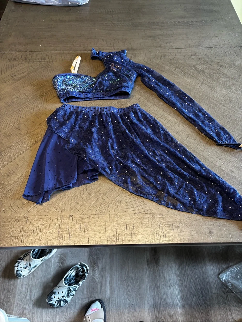 balera Navy Sequin Dance costume lyrical/contemporary